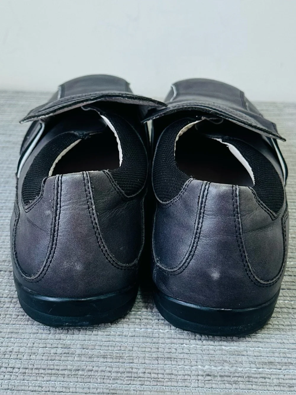 Rare‎ Vintage Steve Madden Mens Gray Leather Sport Loafer Sneakers Y2K Size 16